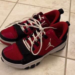Jordan Red and Black Athletic Shoes